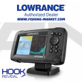 LOWRANCE Сонар и GPS картограф Hook Reveal 5 с HDI сонда 50-200 kHz и 455-800 kHz - BG Menu и карта